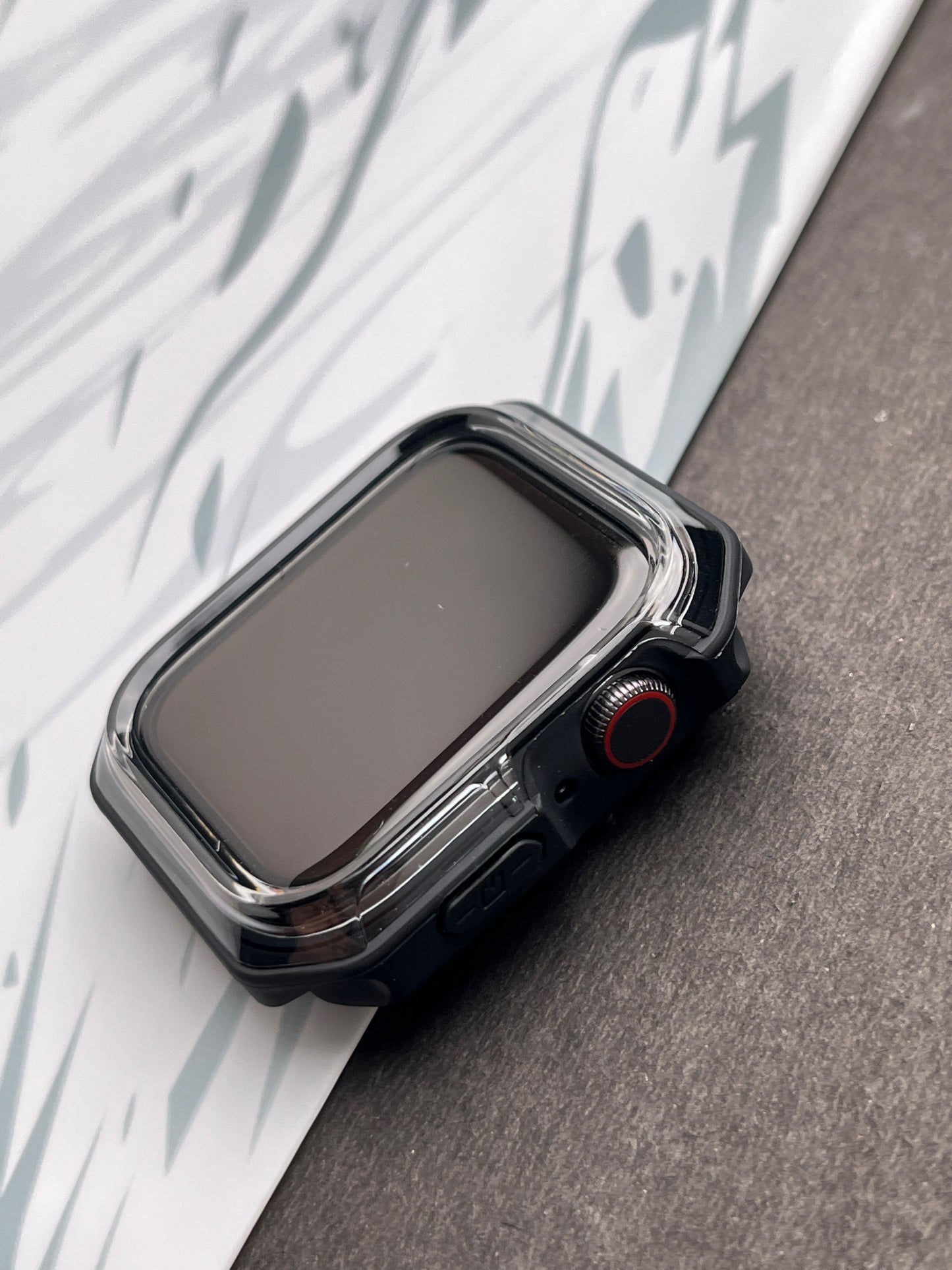 Black Clear Protective Bumper Case For Apple Watch
