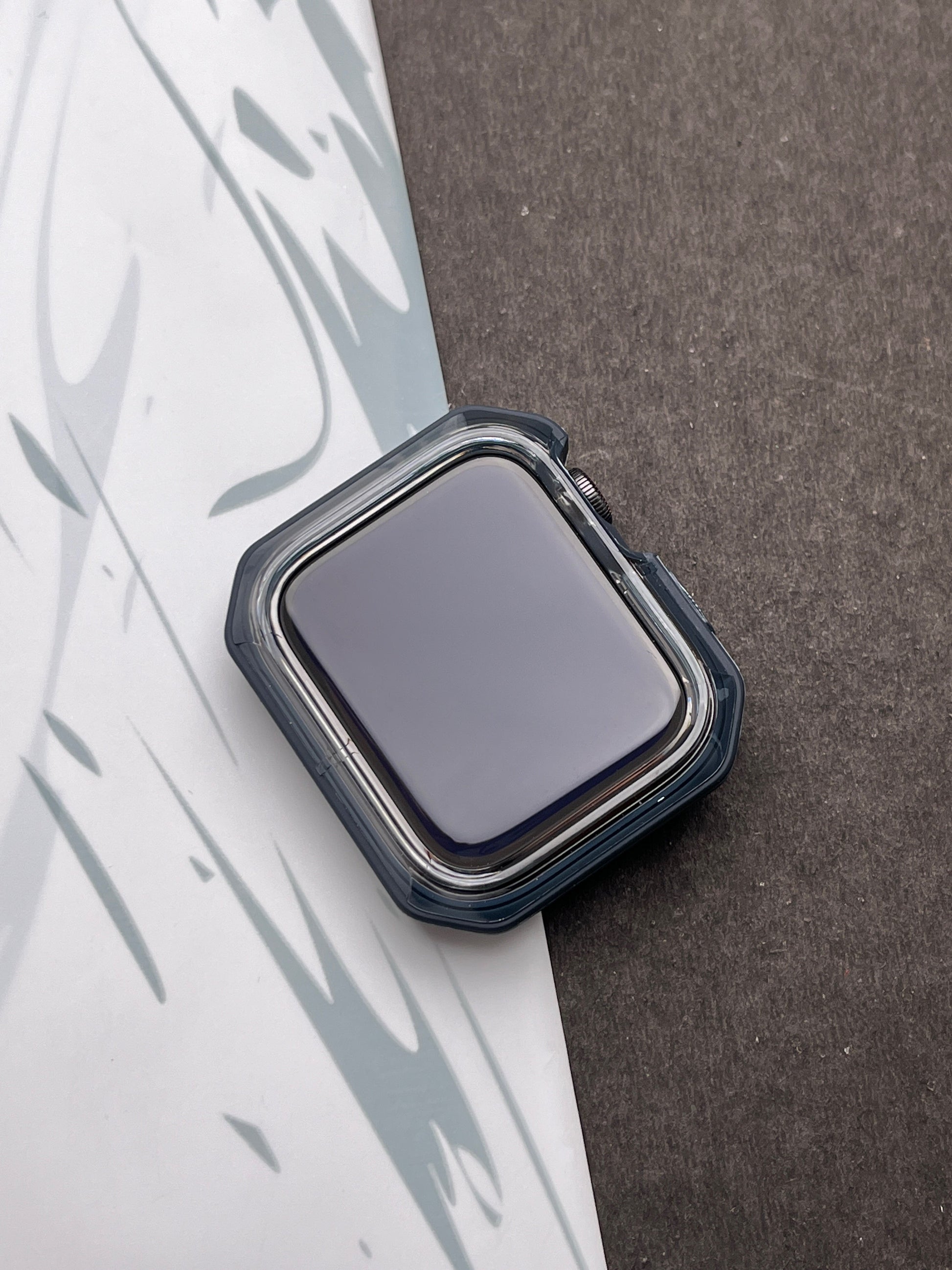 Gray Clear Protective Bumper Case For Apple Watch
