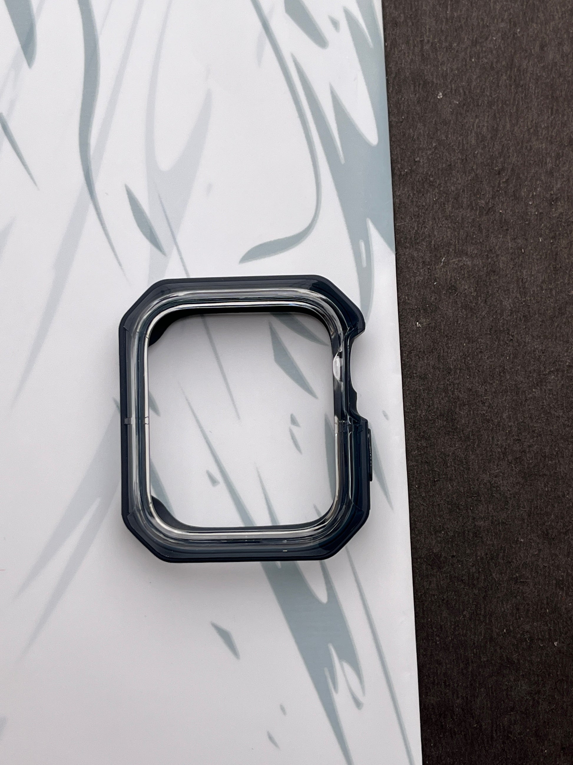 Gray Clear Protective Bumper Case For Apple Watch