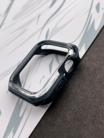 Gray Clear Protective Bumper Case For Apple Watch