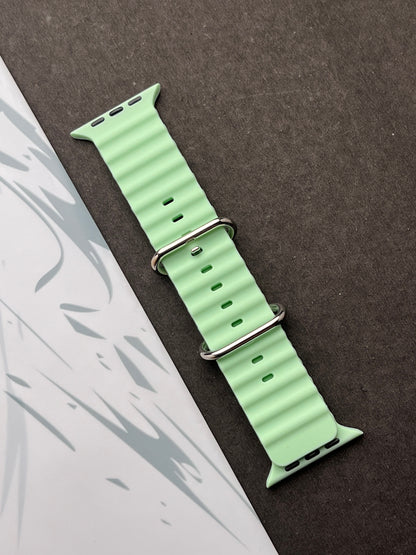 Green Silicone Ocean Band For Apple Watch 42mm, 44mm, 45mm & 49mm