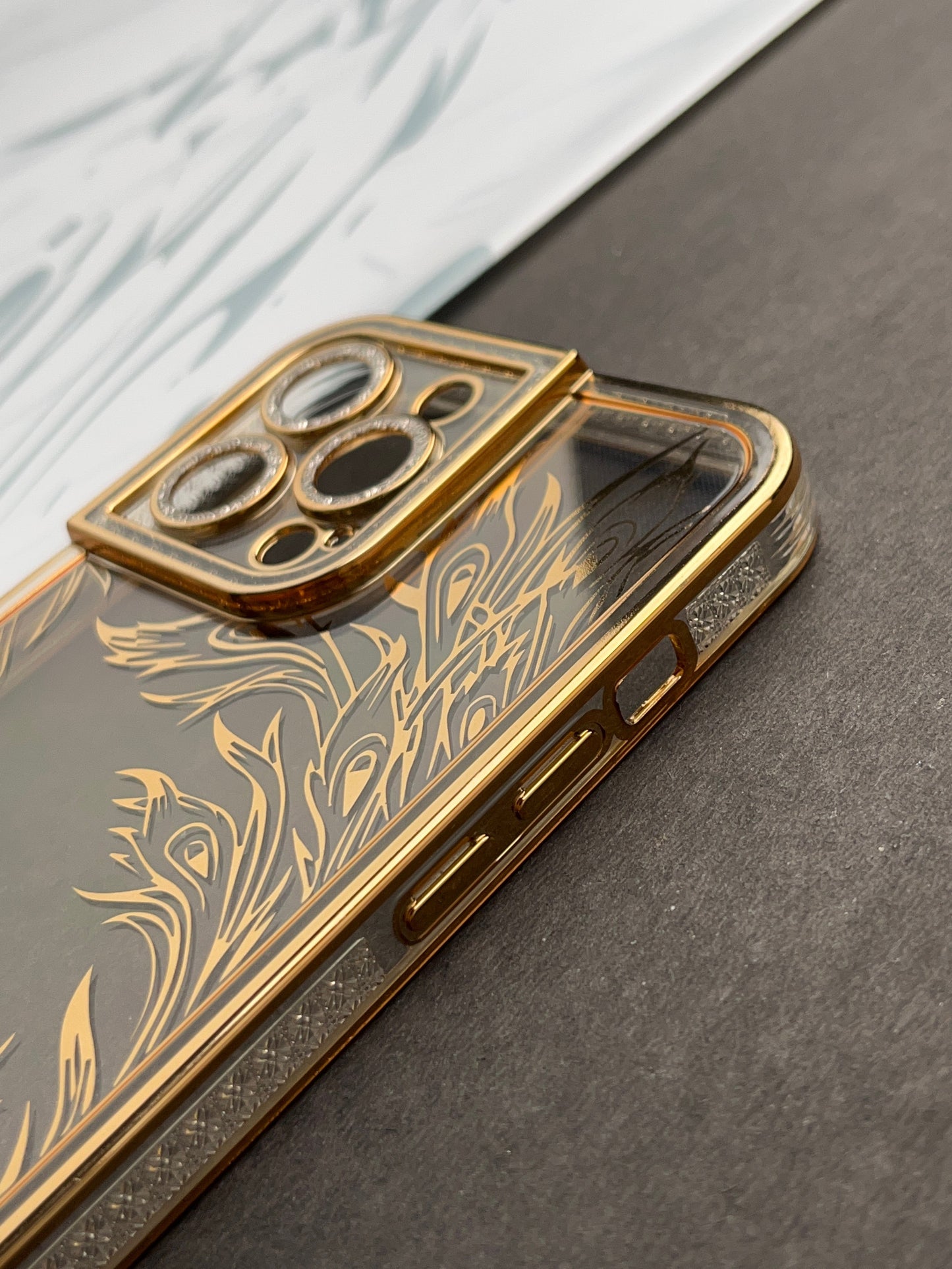 Gold Sparkling designer Soft Silicon Case For iPhone