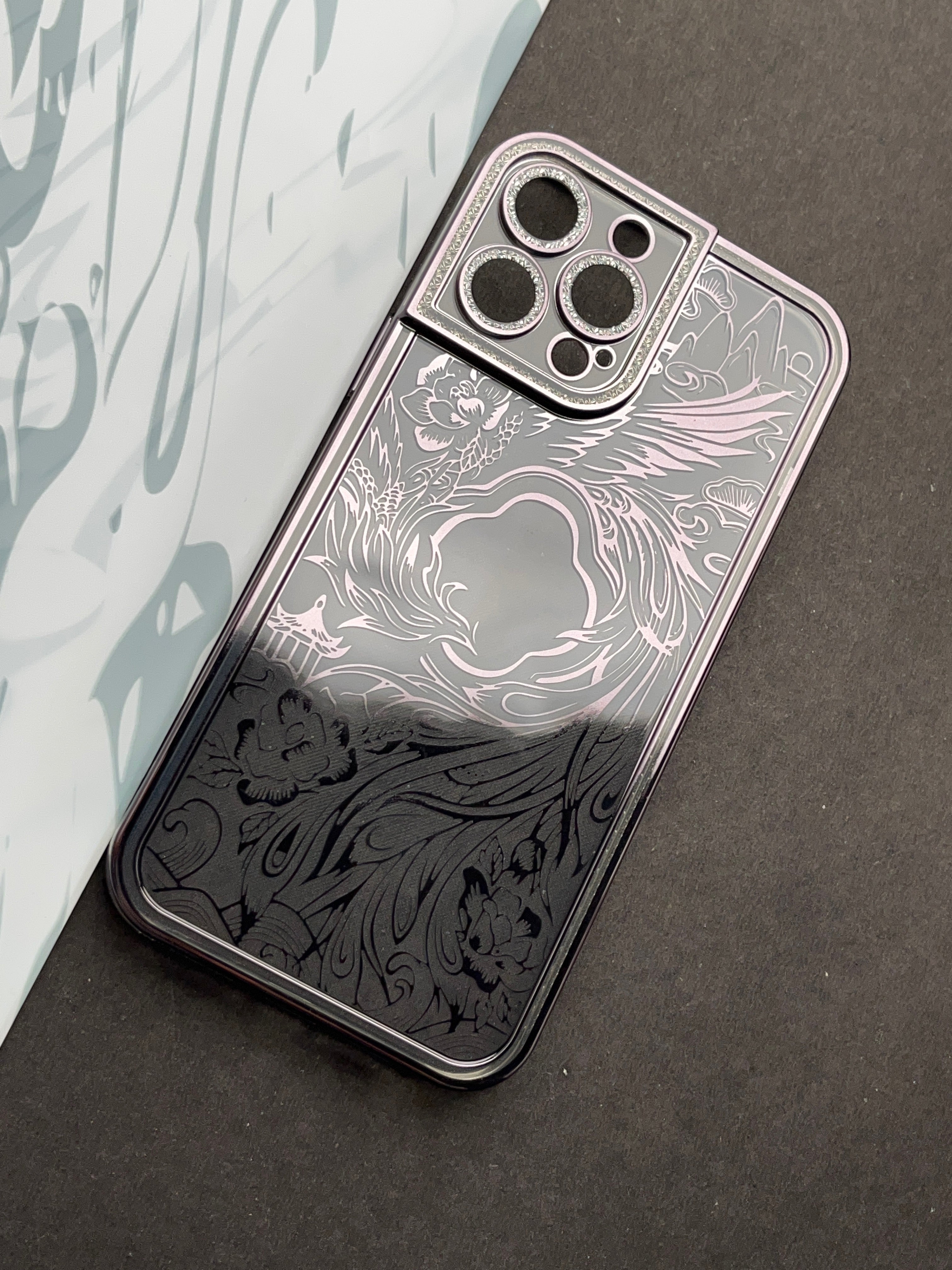 Black Sparkling designer Soft Silicon case For iPhone - GenZ – GenZ ...