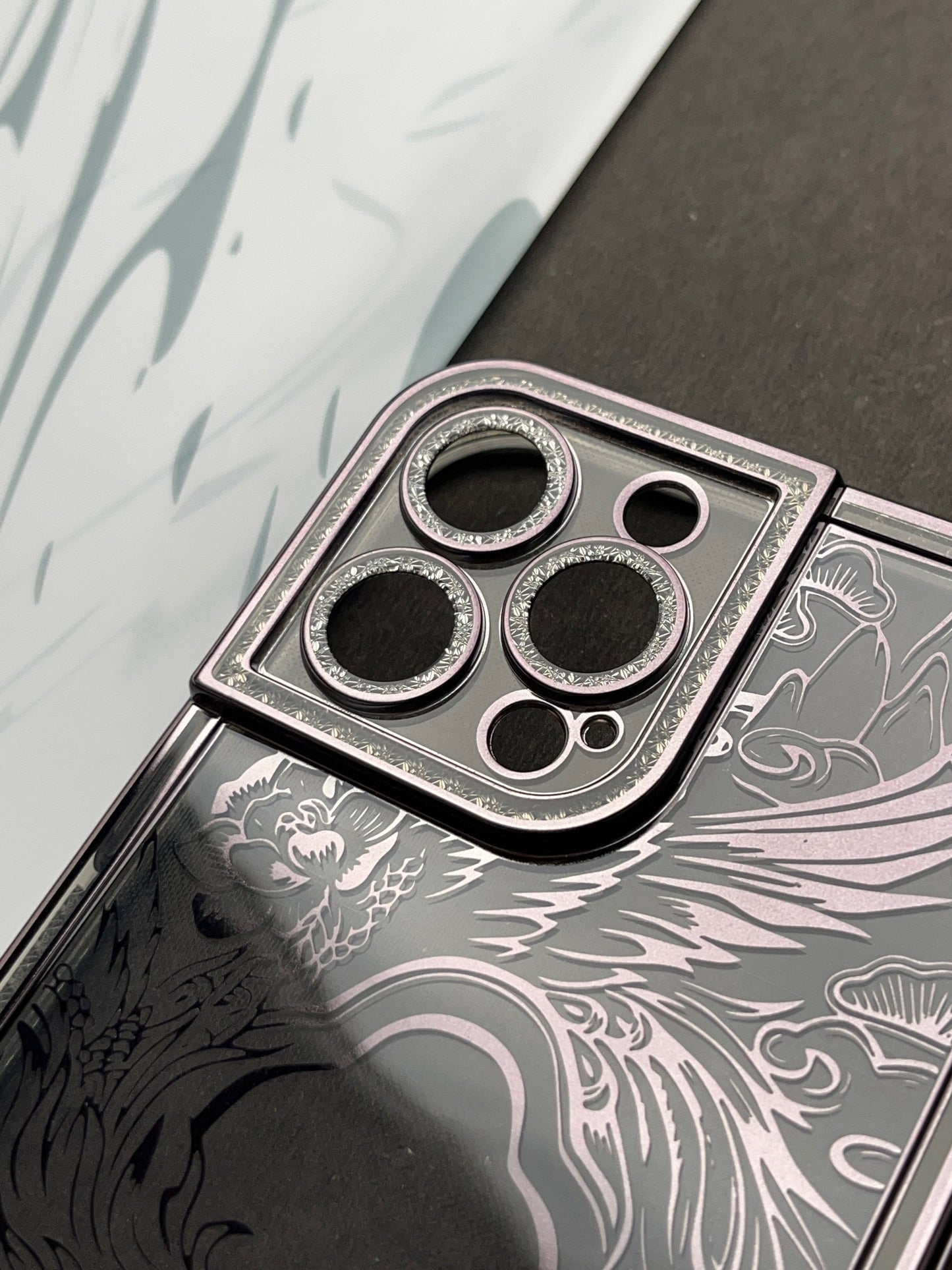 Black Sparkling designer Soft Silicon Case For iPhone