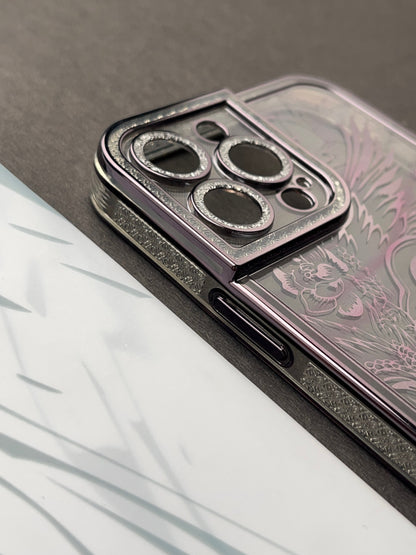 Black Sparkling designer Soft Silicon Case For iPhone