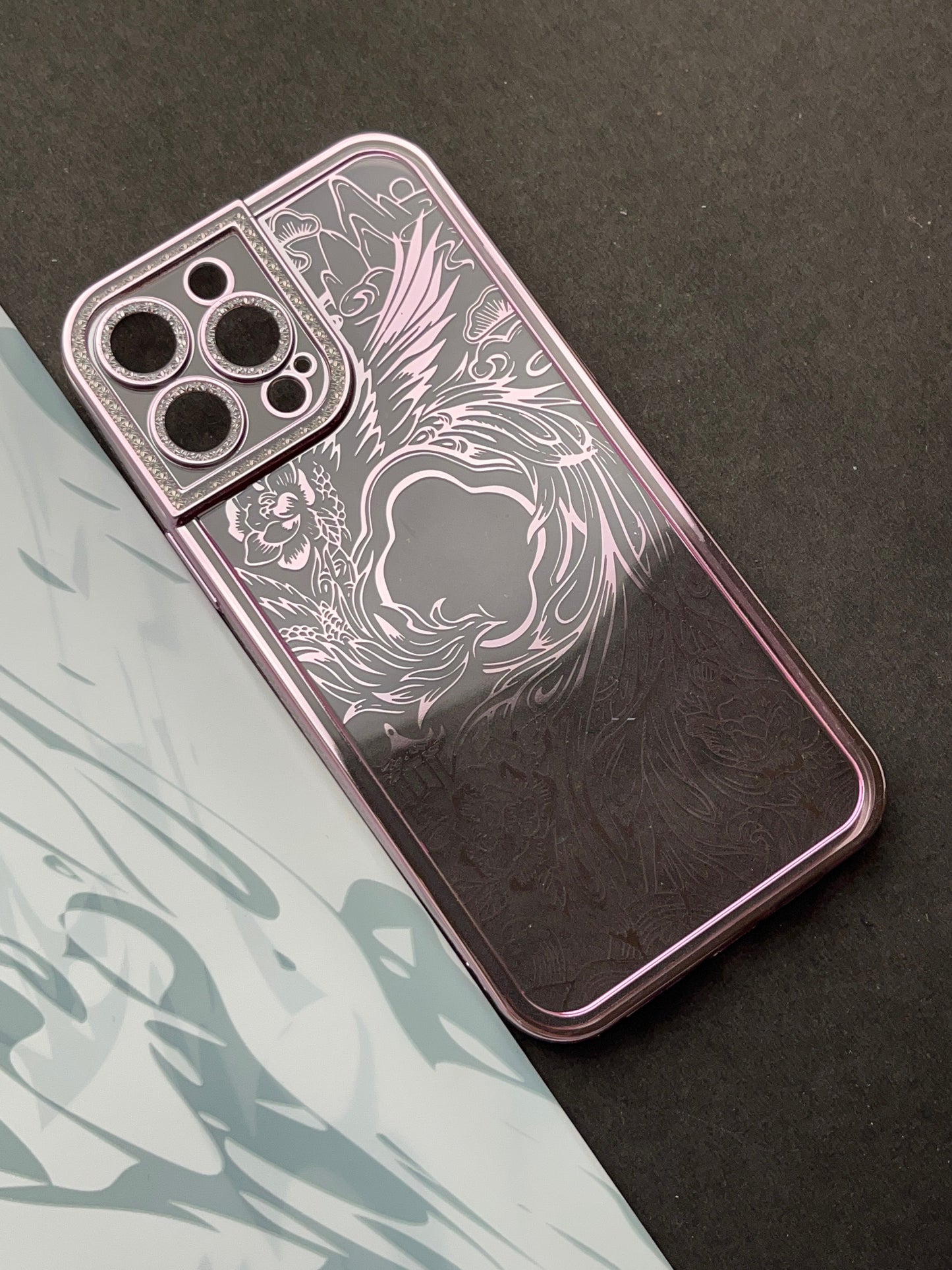 Pink Sparkling designer Soft Silicon Case For iPhone