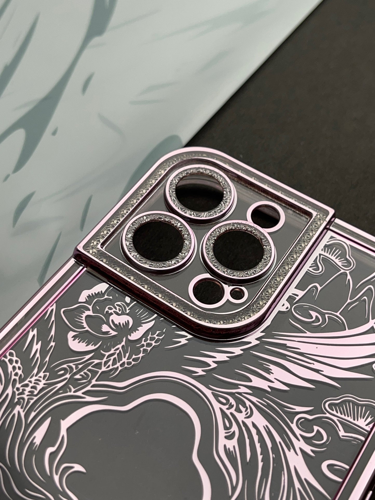 Pink Sparkling designer Soft Silicon Case For iPhone