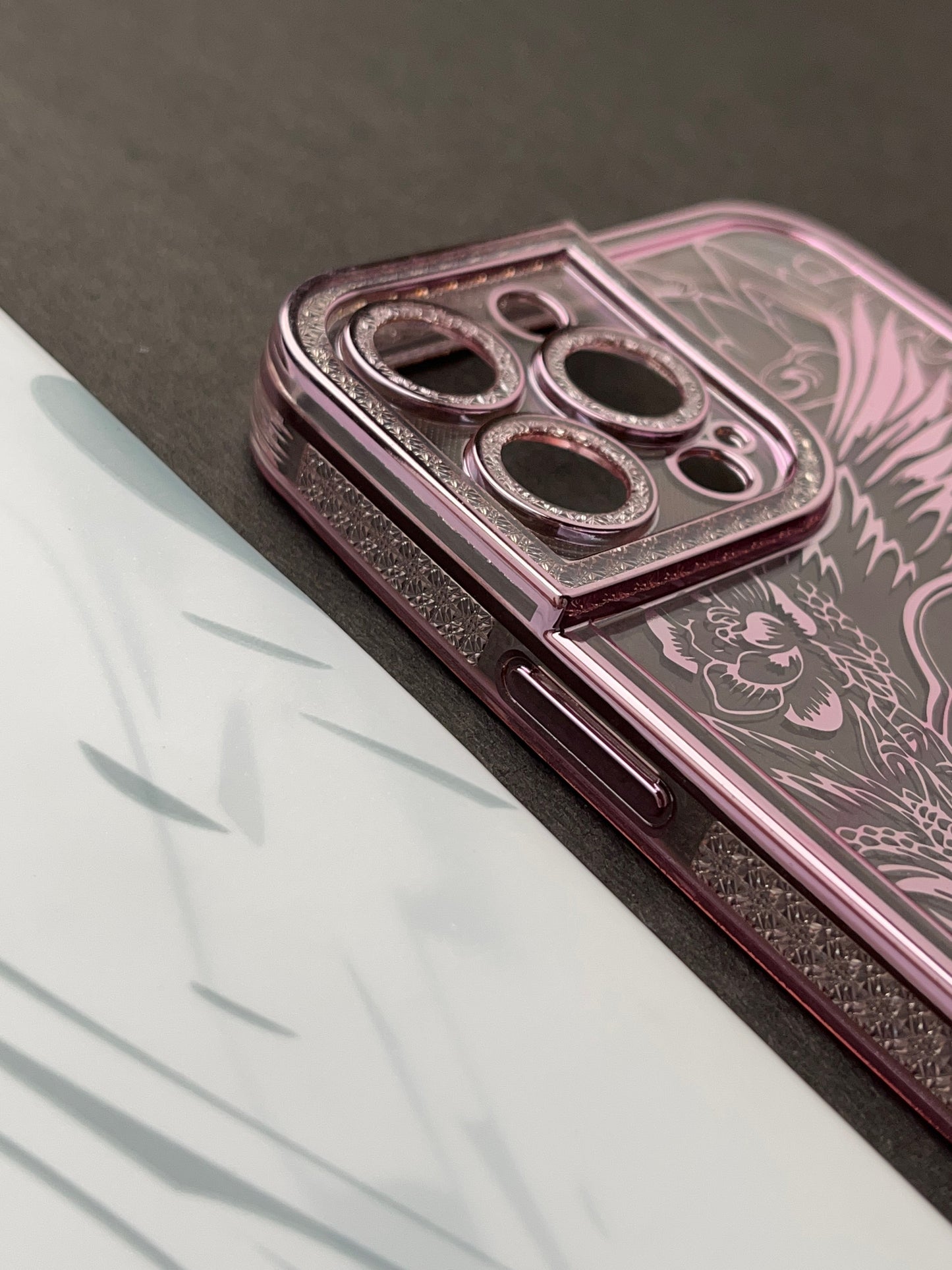 Pink Sparkling designer Soft Silicon Case For iPhone