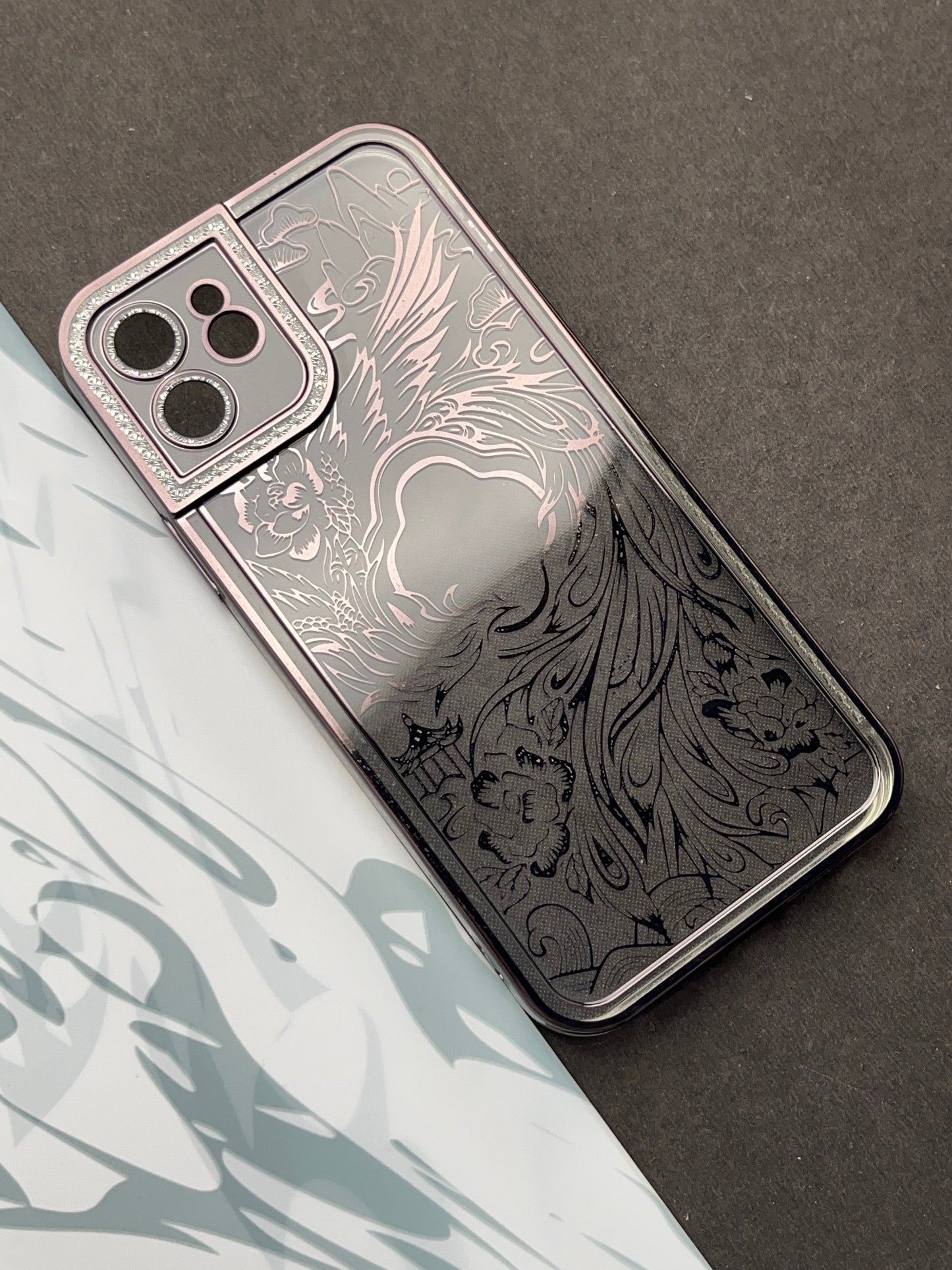 Black Sparkling designer Soft Silicon Case For iPhone