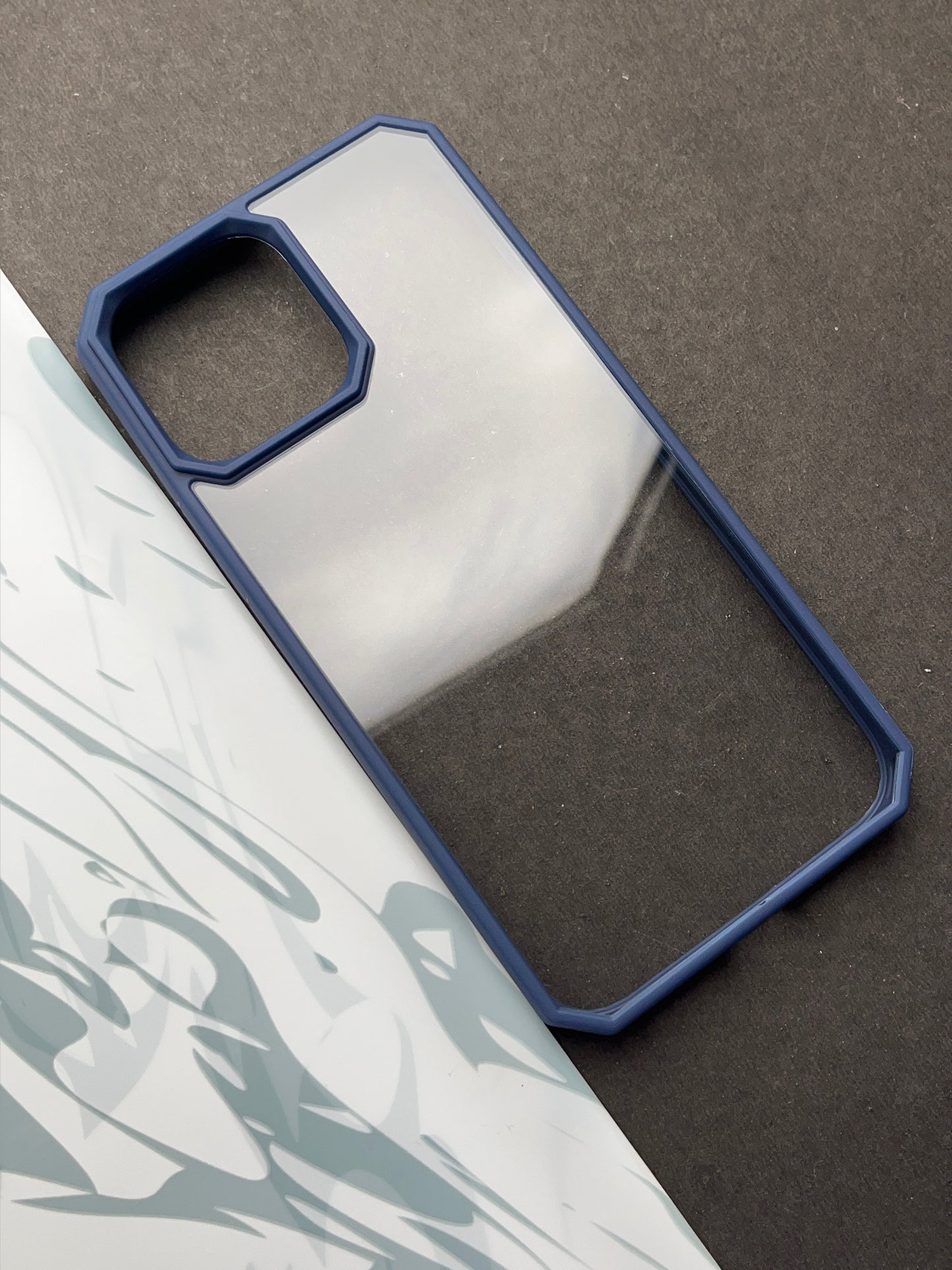 Comic Blue series Clear non-yellow case for iPhone