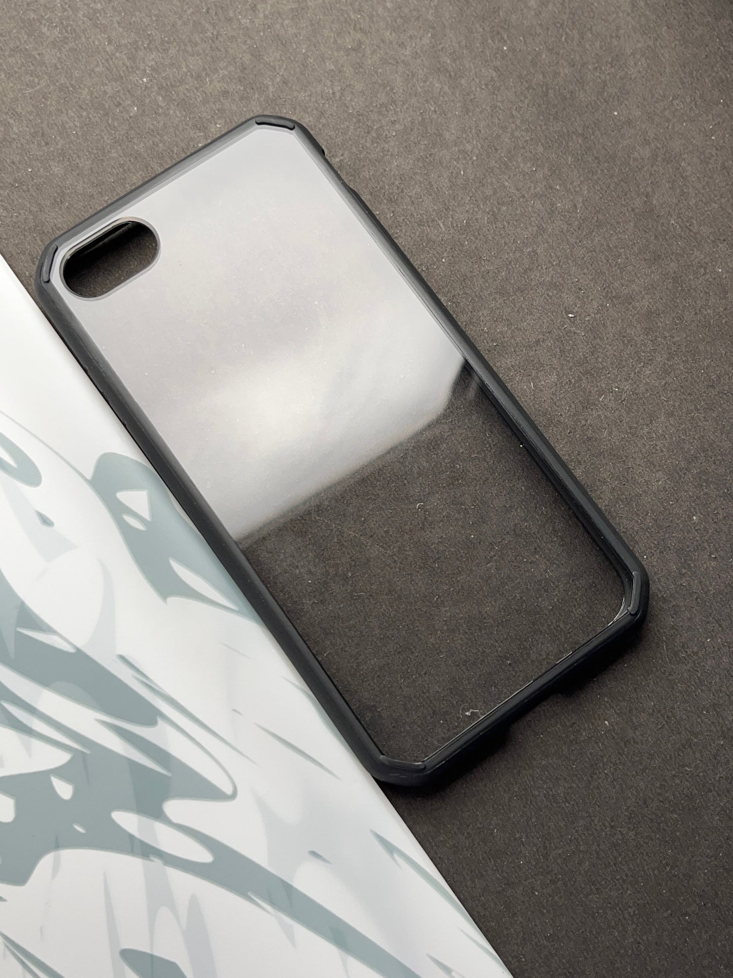 Comic Black series Clear non-yellow case for iPhone