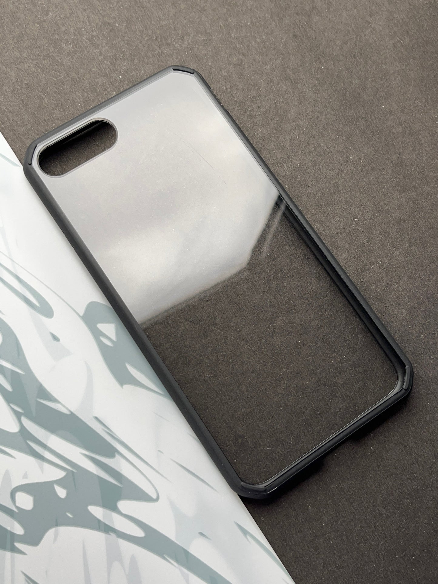 Comic Black series Clear non-yellow case for iPhone