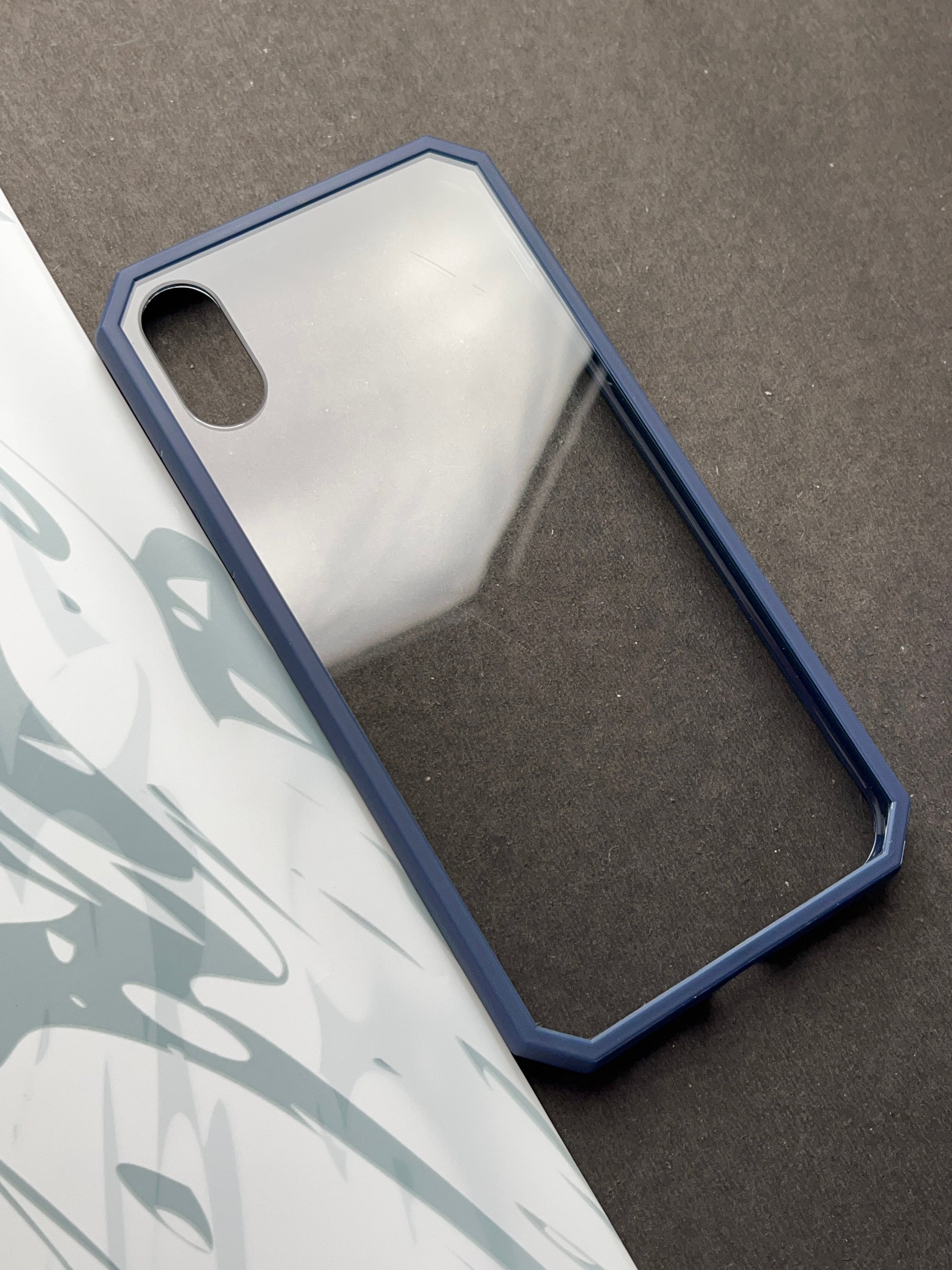 Comic Blue series Clear non-yellow case for iPhone