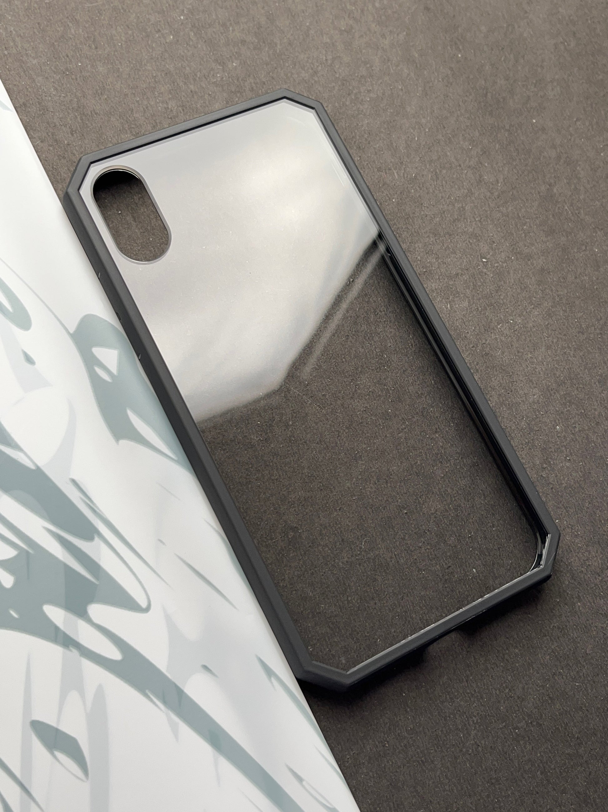 Comic Black series Clear non-yellow case for iPhone