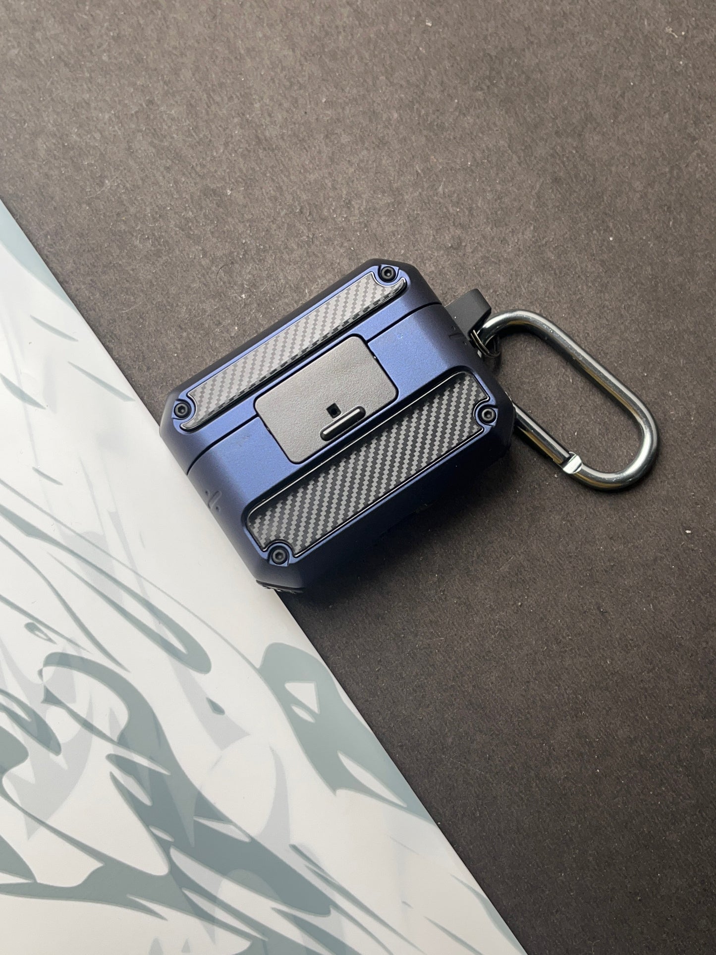 ShockProof Blue Hard Magnetic Lock Protective Case For Apple AirPods