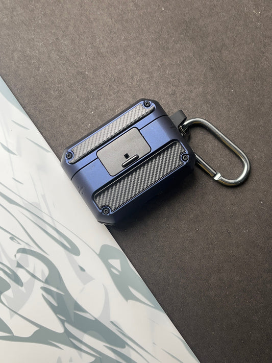 ShockProof Blue Hard Magnetic Lock Protective Case For Apple AirPods