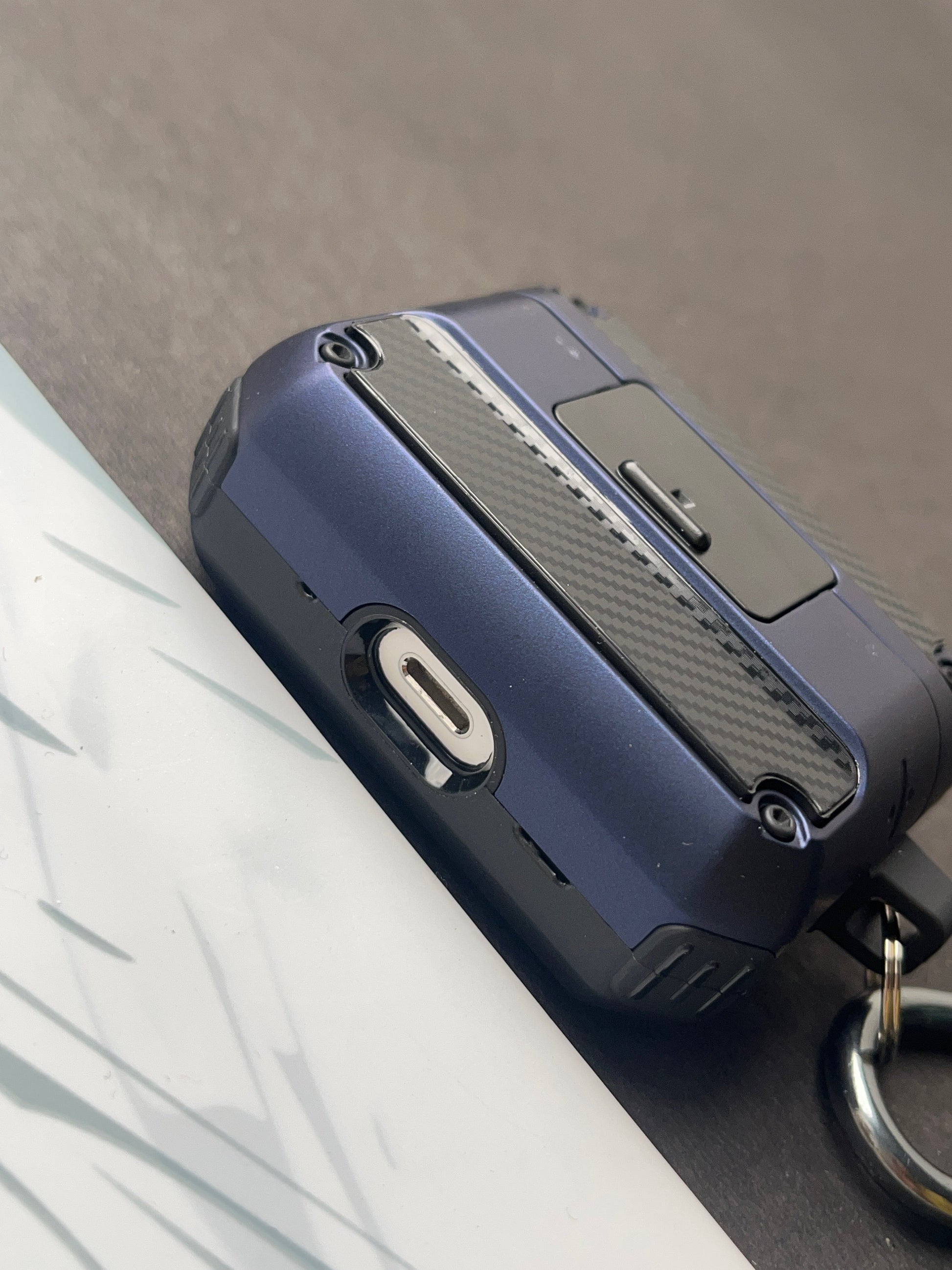 ShockProof Blue Hard Magnetic Lock Protective Case For Apple AirPods