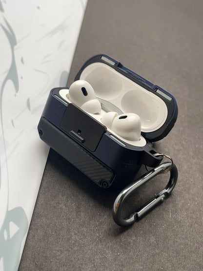 ShockProof Blue Hard Magnetic Lock Protective Case For Apple AirPods