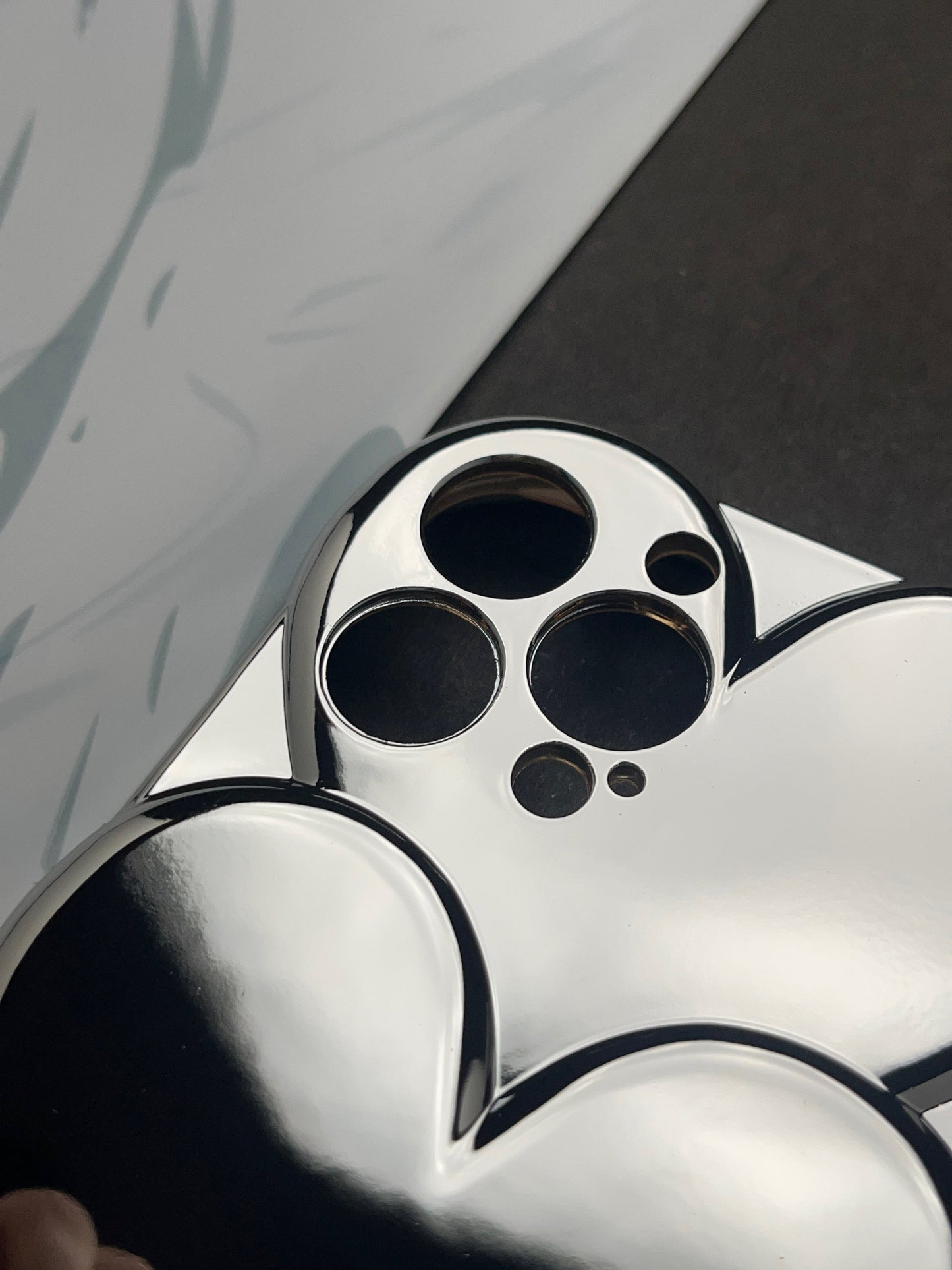 Luxury Plating 3D Overlap Heart With Bracelet Case For iPhone