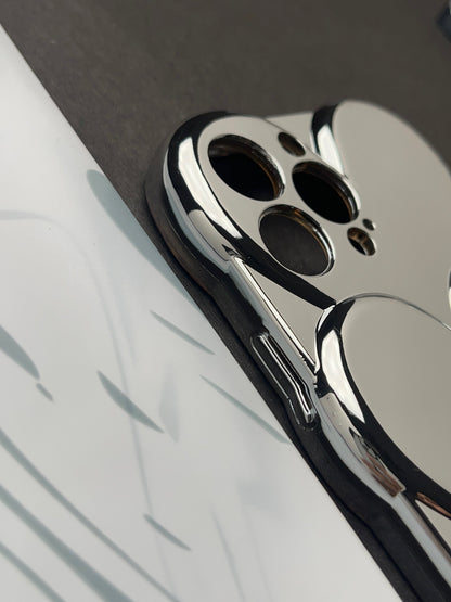 Luxury Plating 3D Overlap Heart With Bracelet Case For iPhone