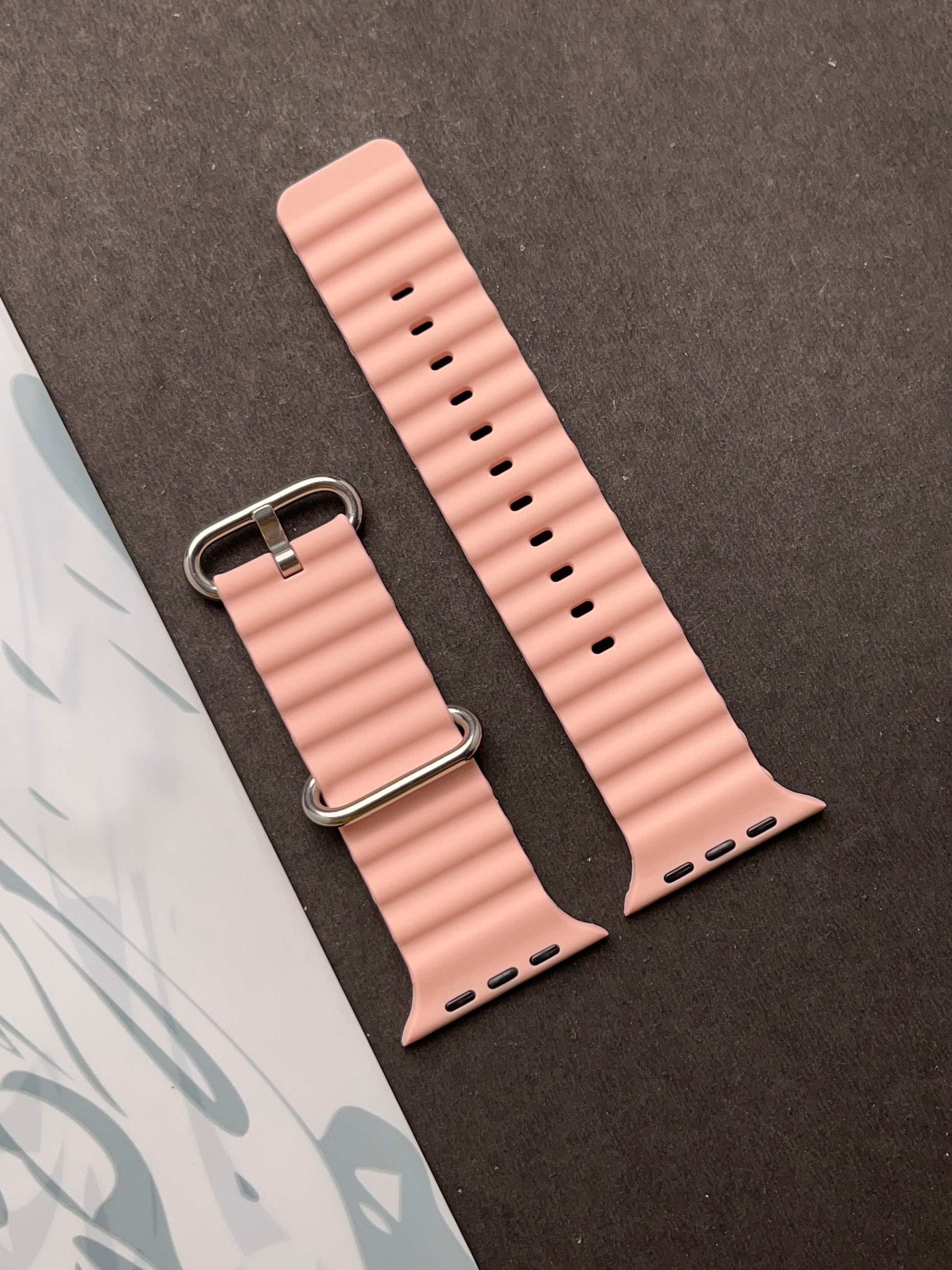 Pink Silicone Ocean Band For Apple Watch