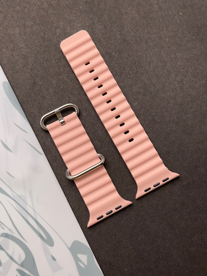 Pink Silicone Ocean Band For Apple Watch