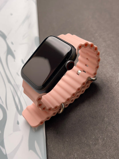 Pink Silicone Ocean Band For Apple Watch