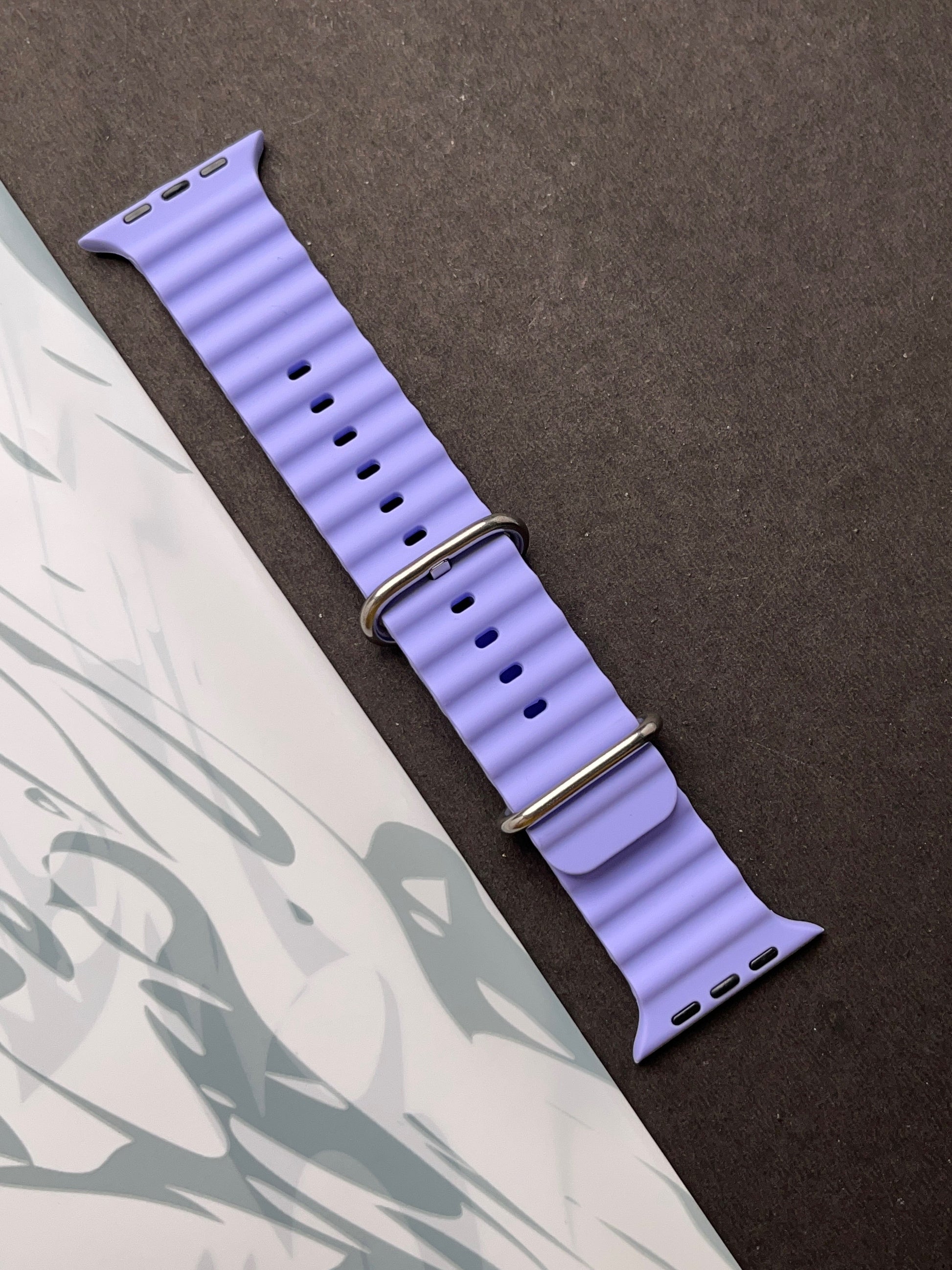 Purple Silicone Ocean Band For Apple Watch