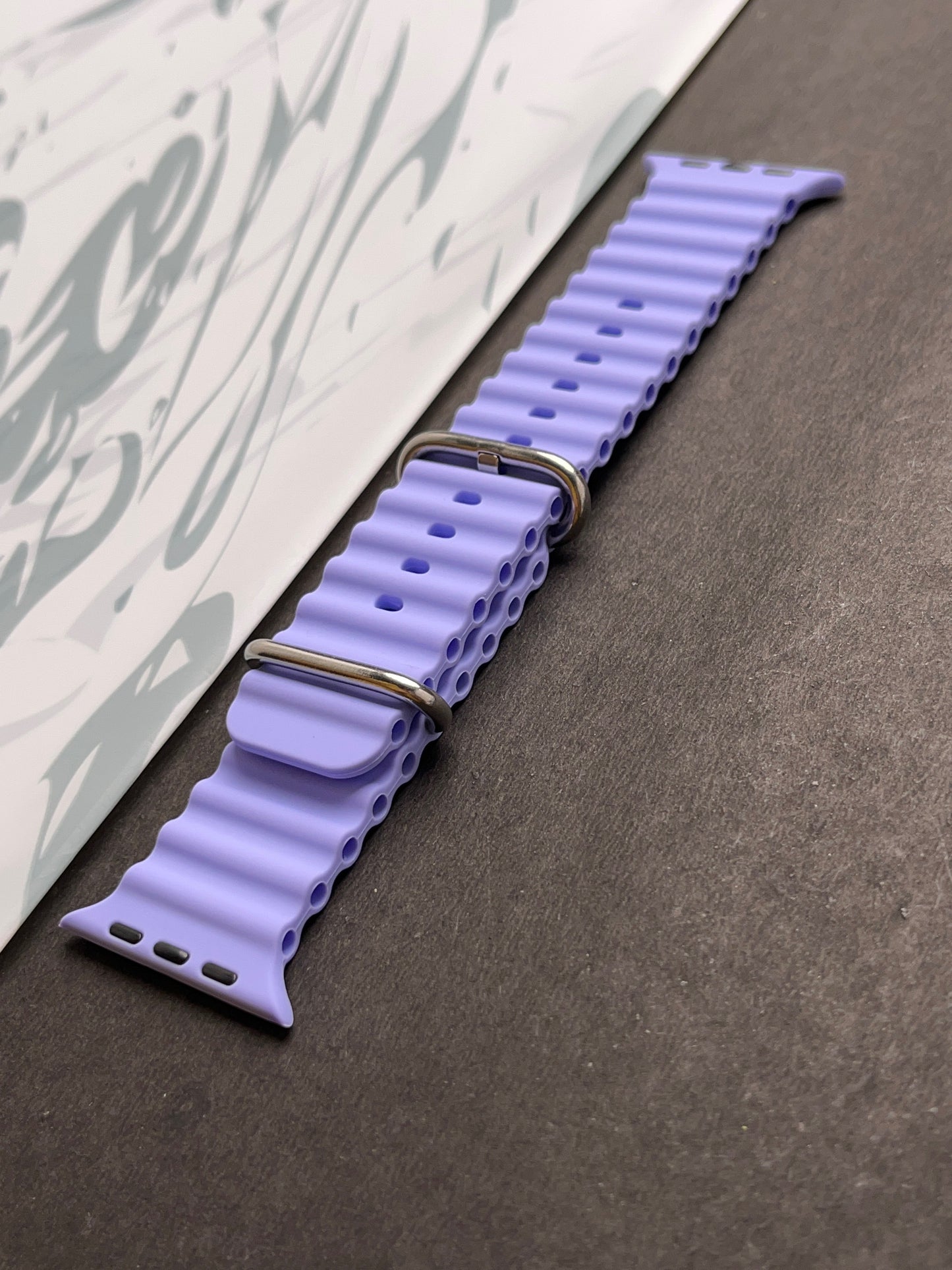 Purple Silicone Ocean Band For Apple Watch