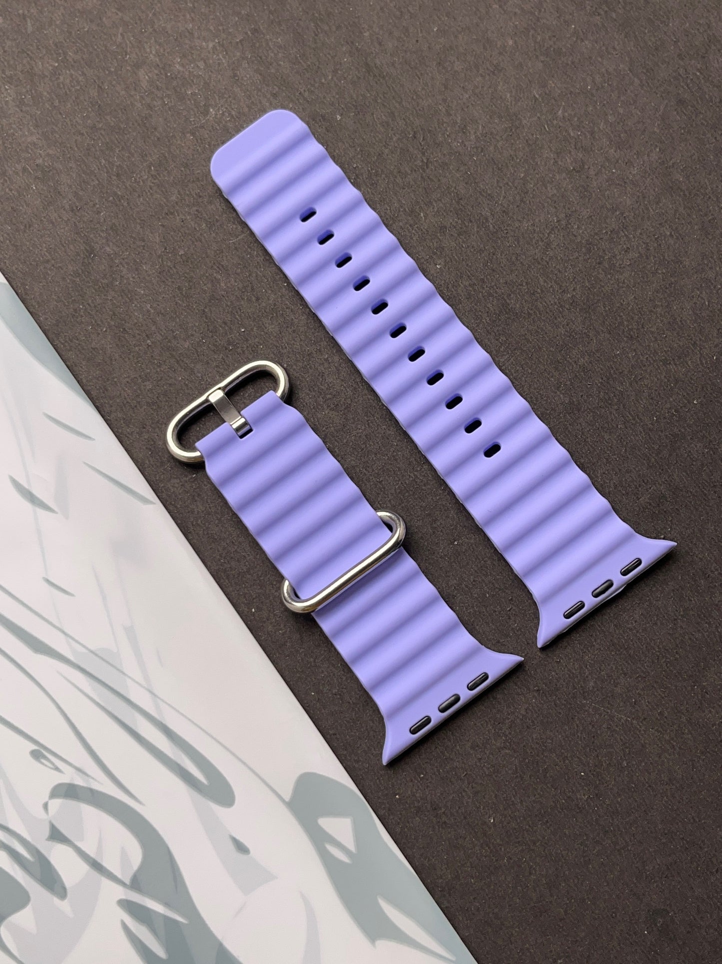 Purple Silicone Ocean Band For Apple Watch