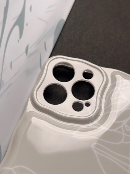 White Flower Pop With Camerea Protection Case For iPhone