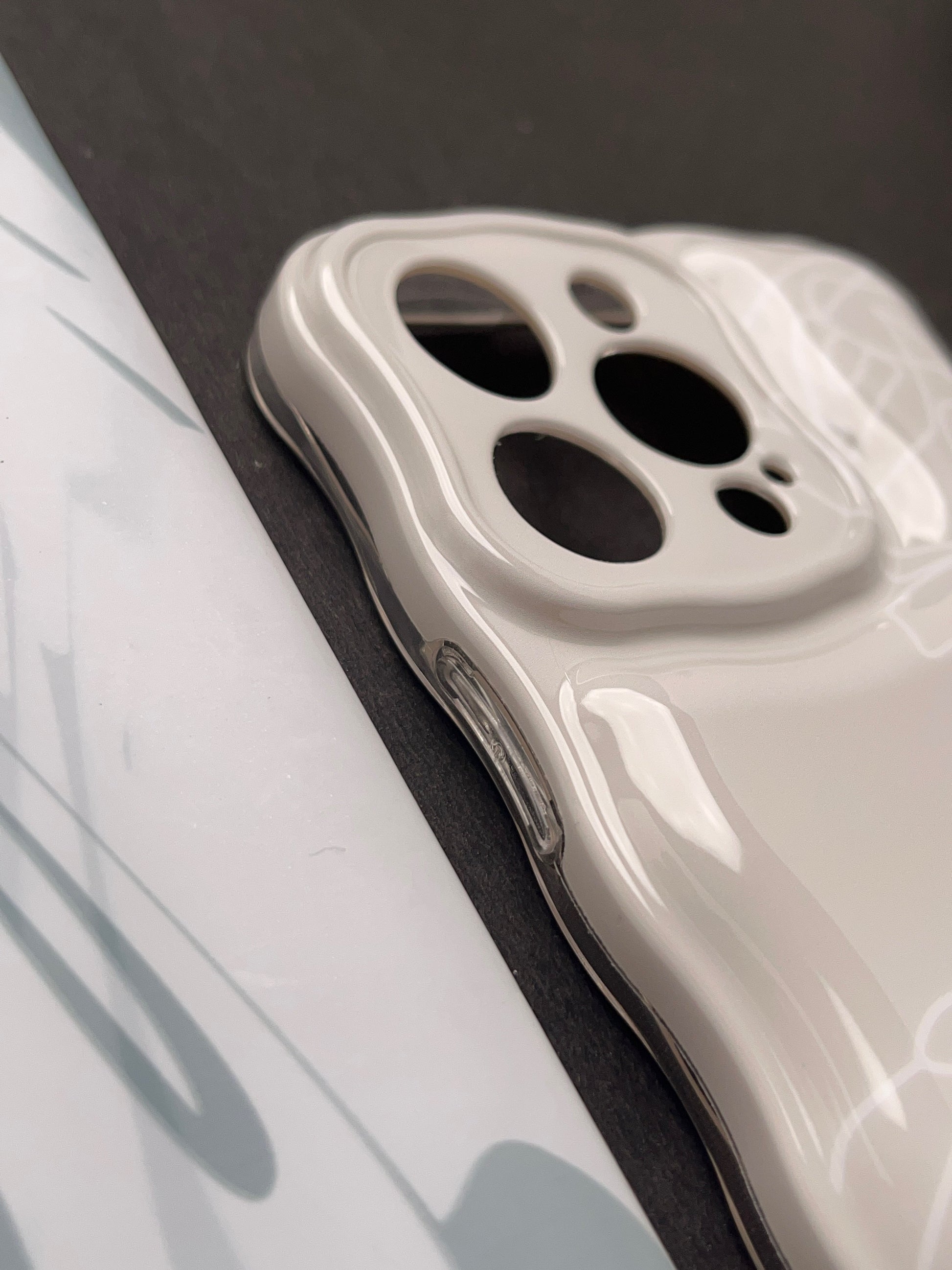 White Flower Pop With Camerea Protection Case For iPhone