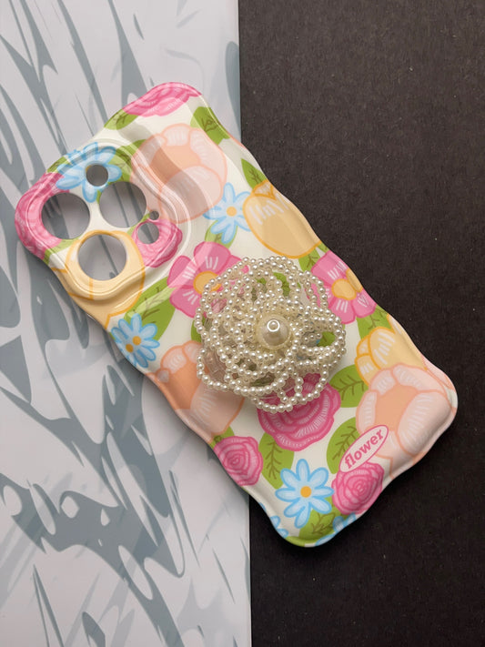 Colourfull Flower Pop With Camerea Protection Case For iPhone
