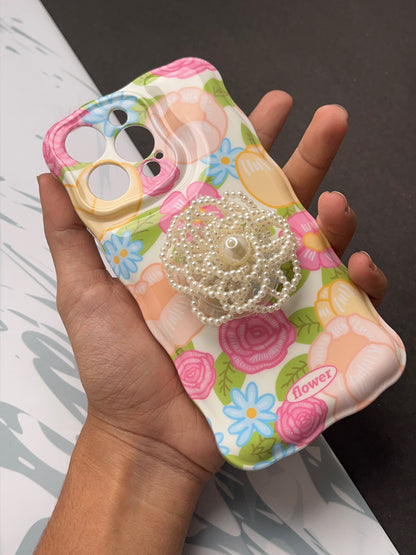 Colourfull Flower Pop With Camerea Protection Case For iPhone