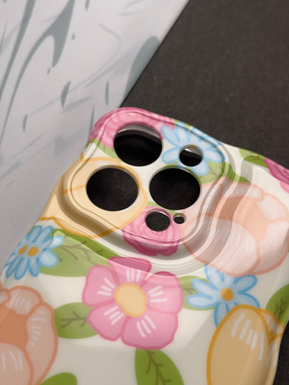 Colourfull Flower Pop With Camerea Protection Case For iPhone
