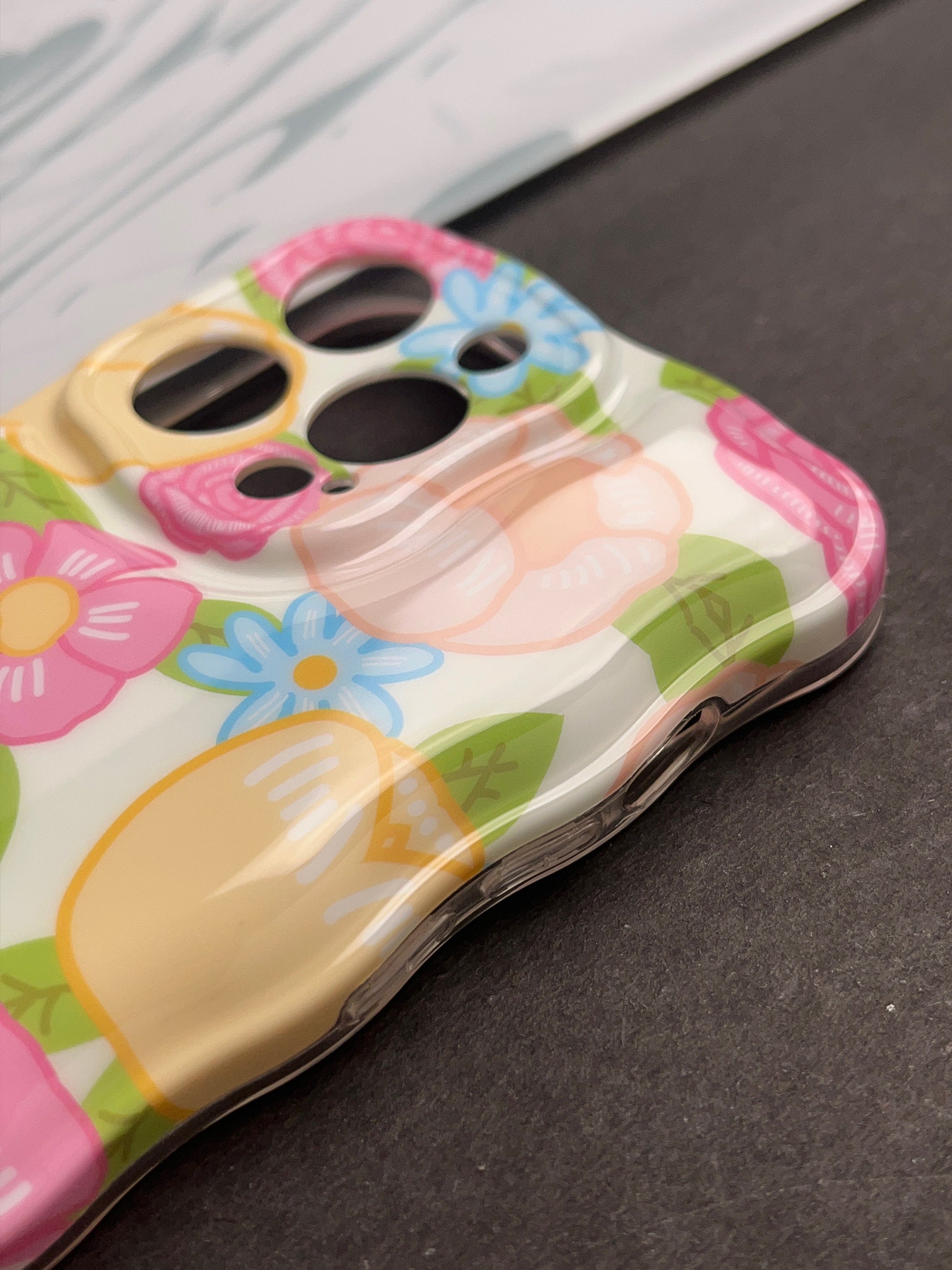 Colourfull Flower Pop With Camerea Protection Case For iPhone