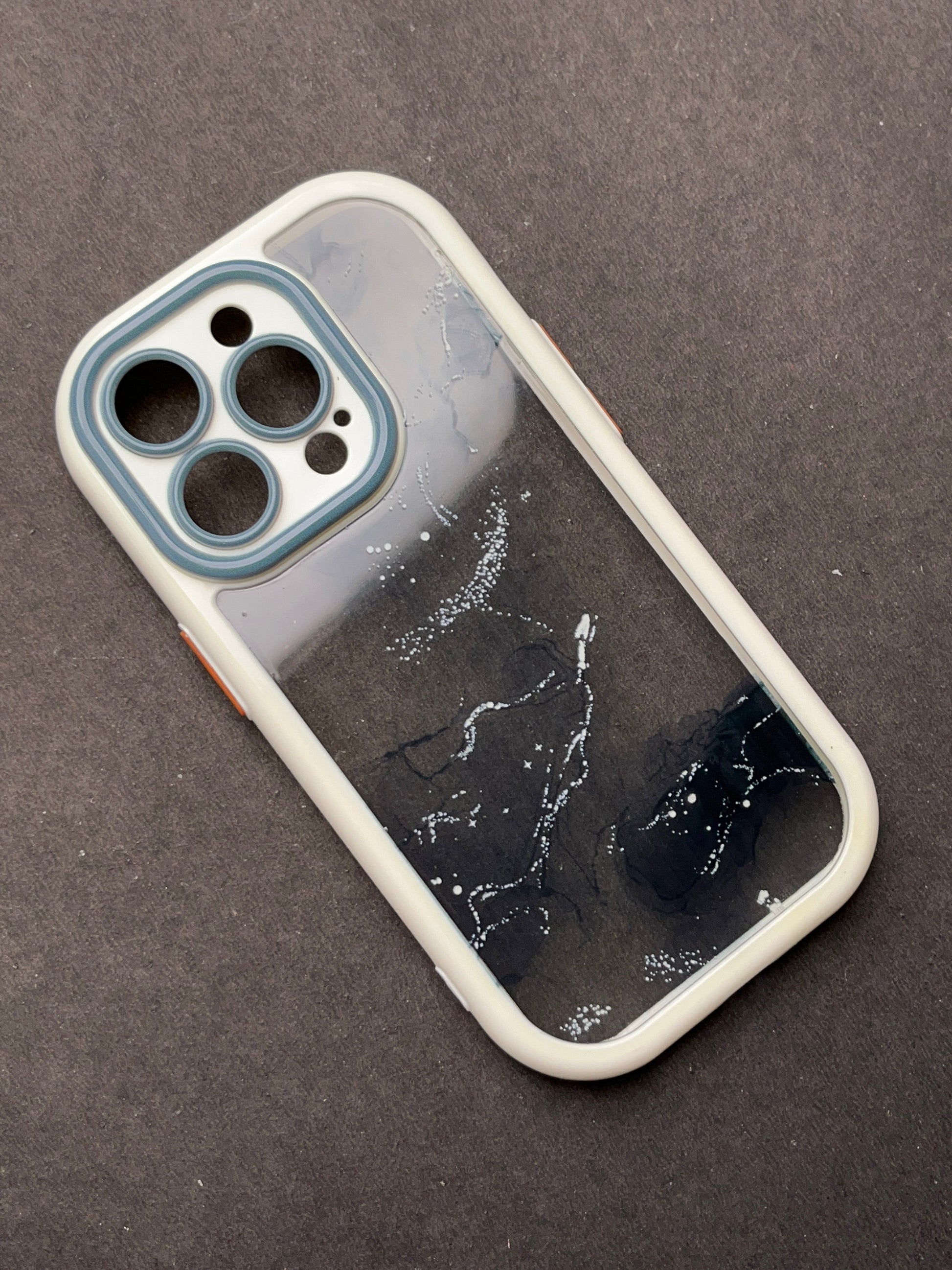 Green Marble Water Colour With Camera Protection Case For iPhone