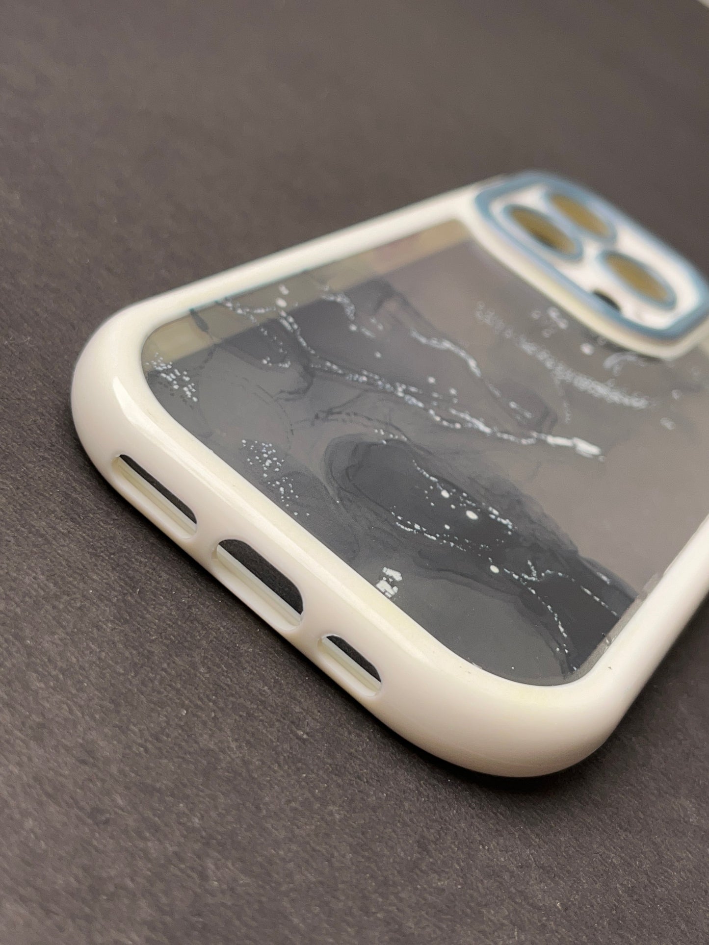 Green Marble Water Colour With Camera Protection Case For iPhone