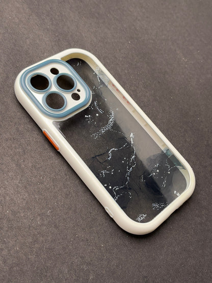 Green Marble Water Colour With Camera Protection Case For iPhone