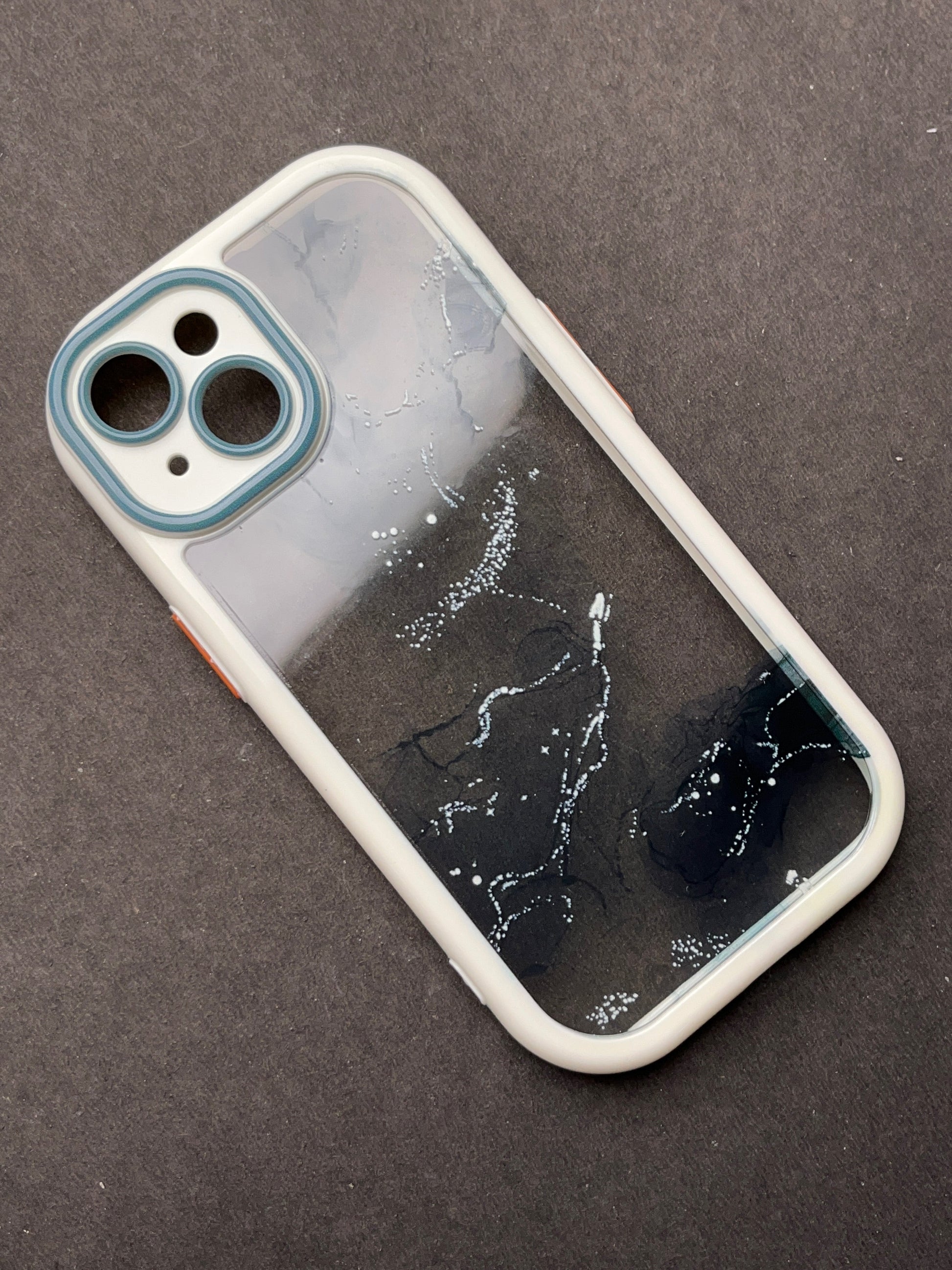 Green Marble Water Colour With Camera Protection Case For iPhone