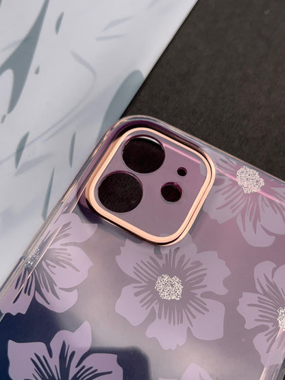Pink Flower Gradient With Camera Protection Case For iPhone