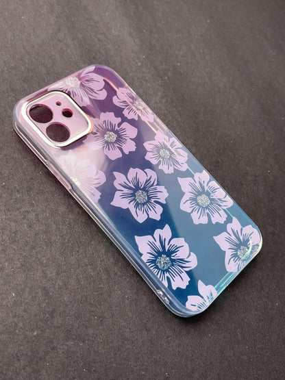 Pink Flower Gradient With Camera Protection Case For iPhone