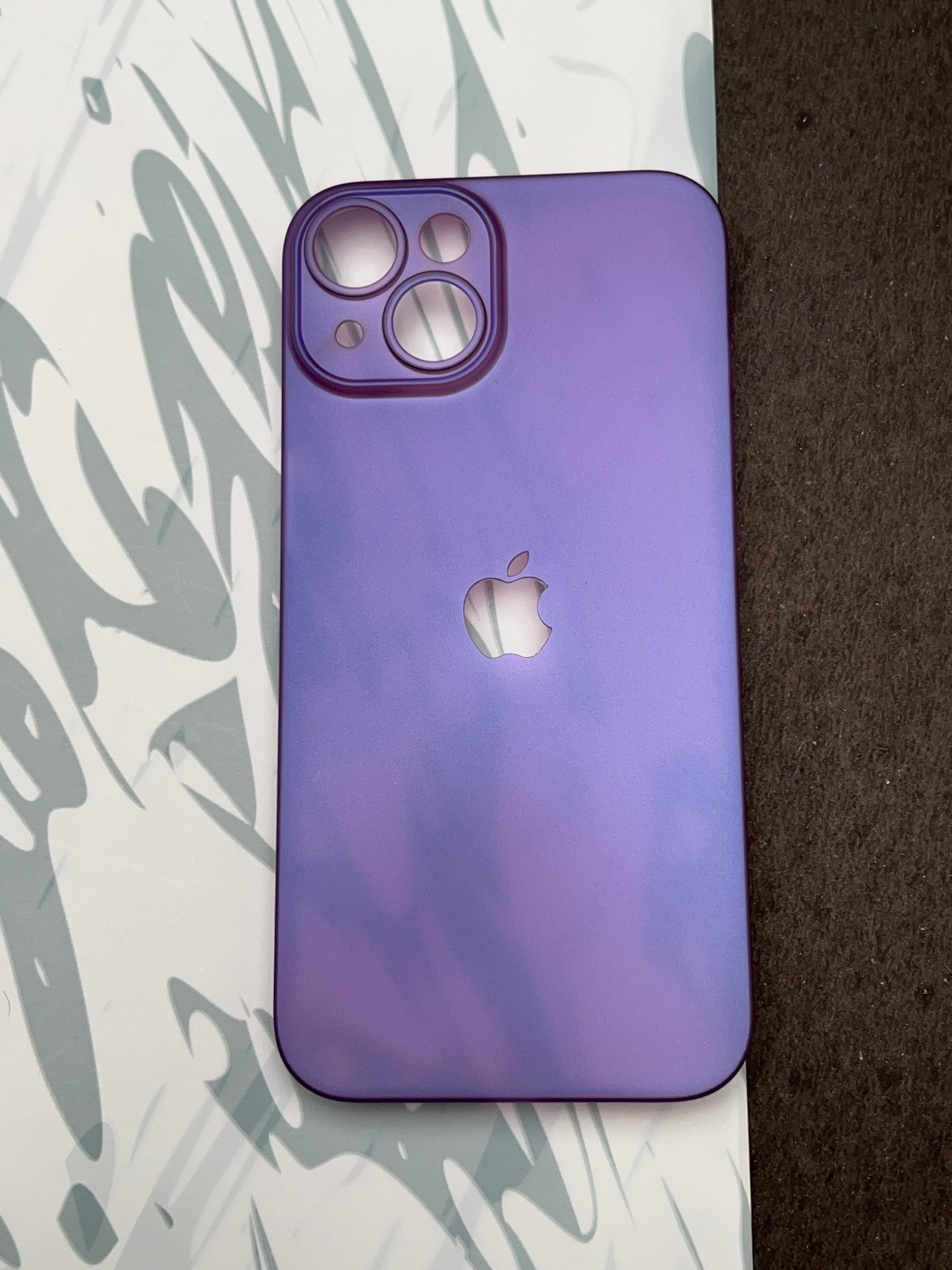 K-Doo Deep Purple Ultra Slim Logo Cut Paper Case For iPhone