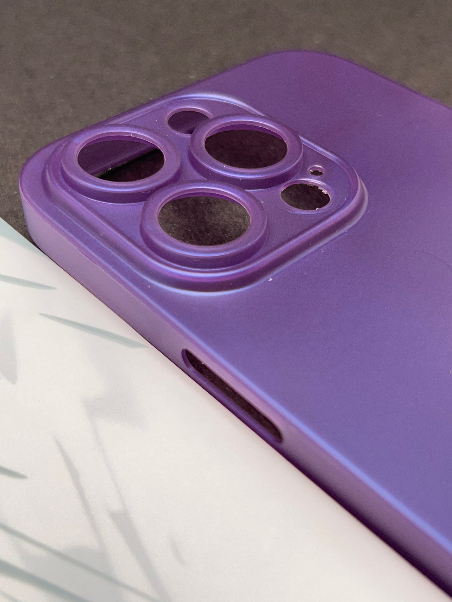 K-Doo Deep Purple Ultra Slim Logo Cut Paper Case For iPhone