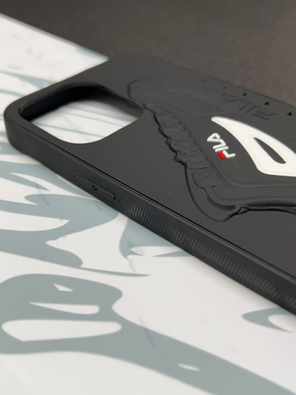 Fila Black 3D Shoes Design Stylish Case For iPhone