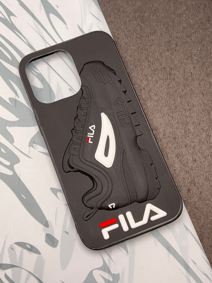 Fila Black 3D Shoes Design Stylish Case For iPhone