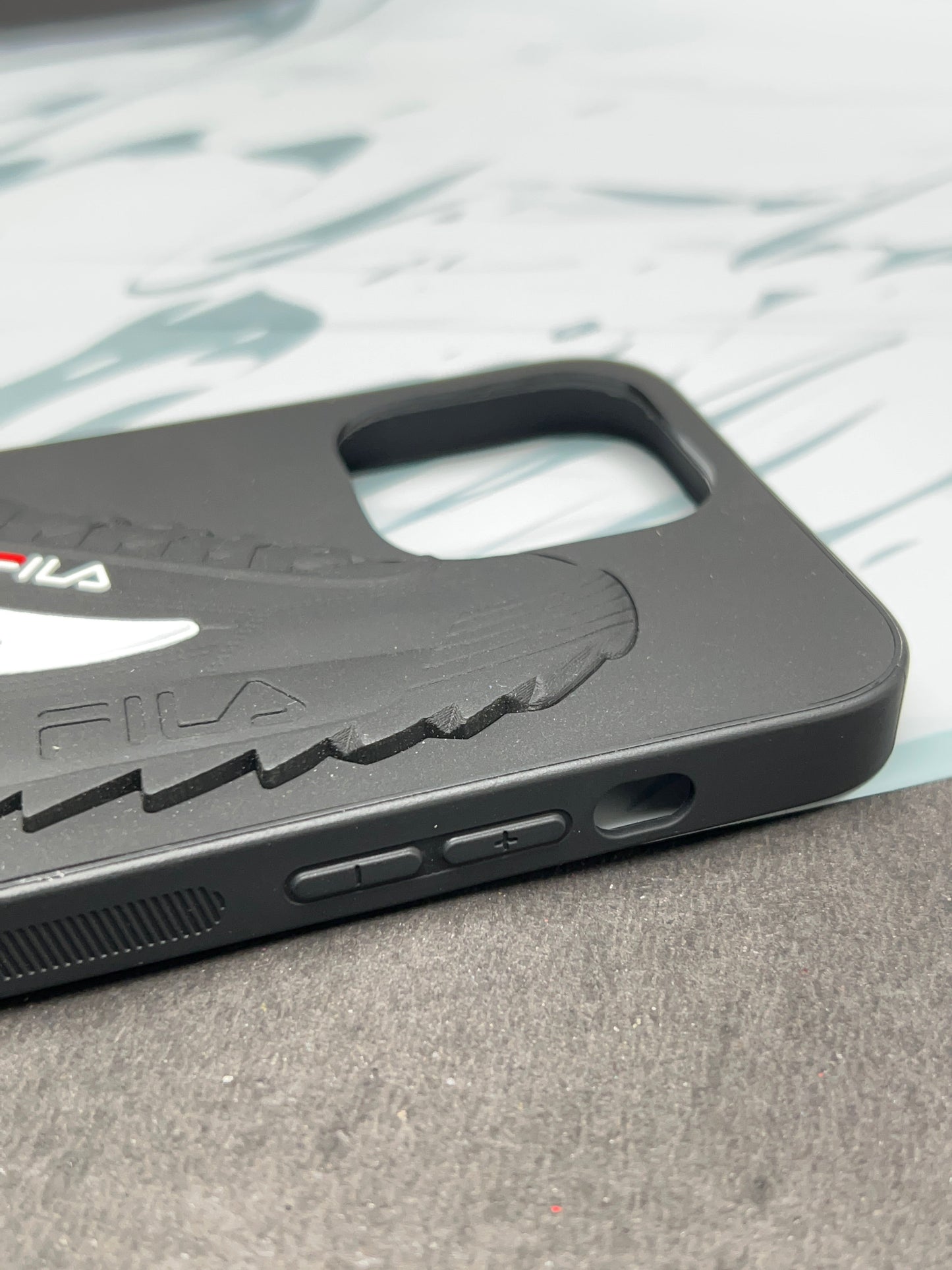 Fila Black 3D Shoes Design Stylish Case For iPhone