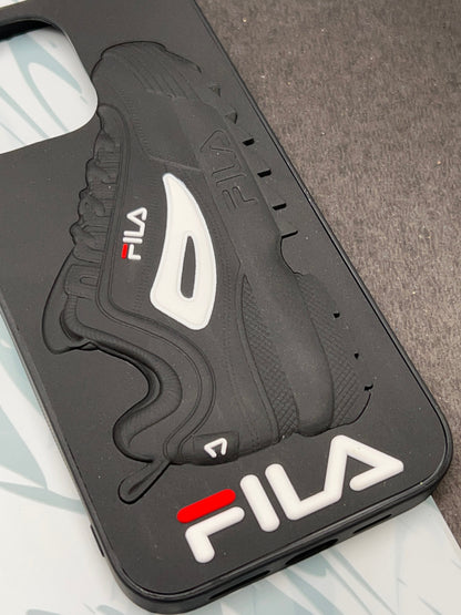 Fila Black 3D Shoes Design Stylish Case For iPhone