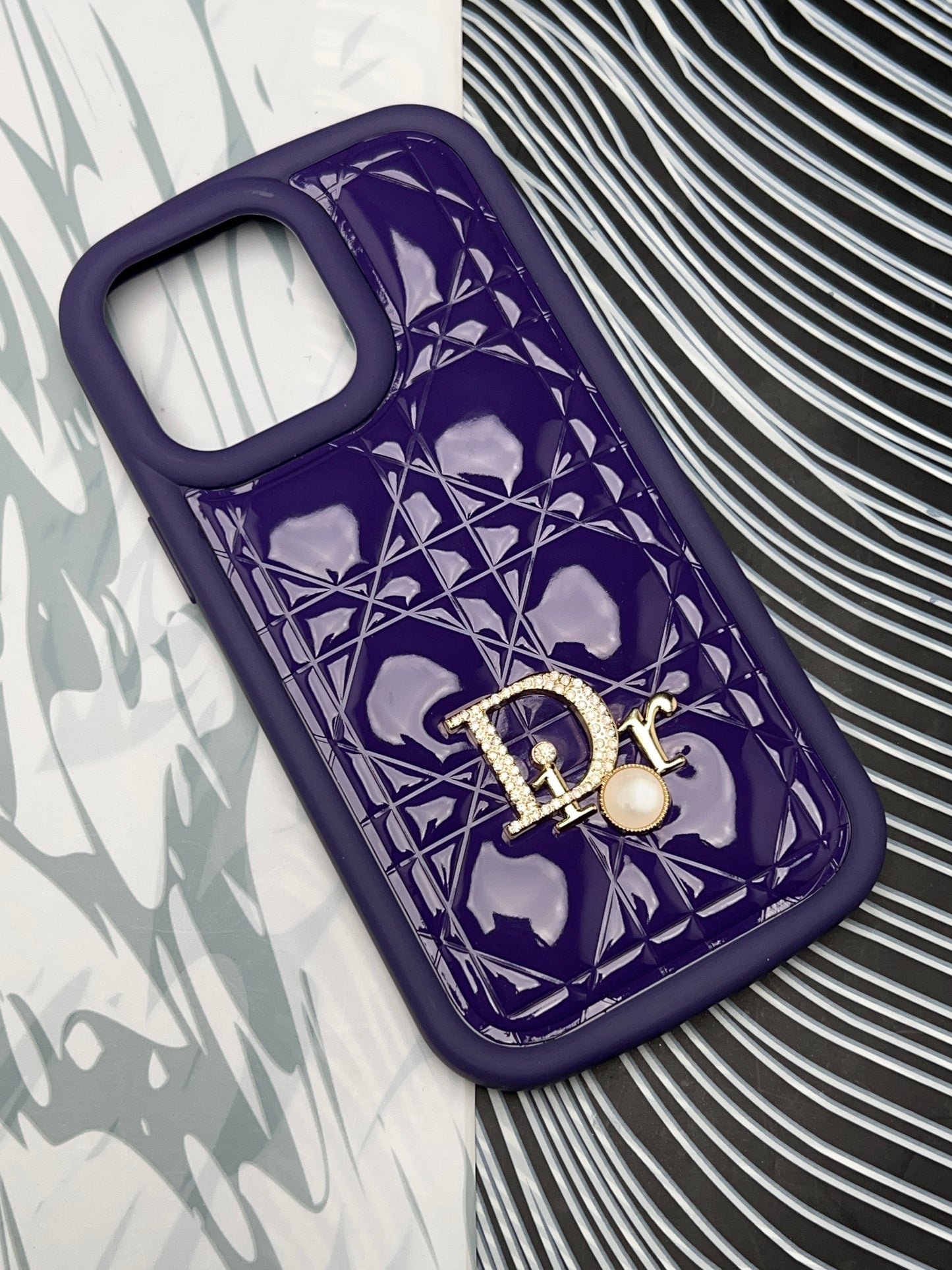 Dior Pearl Deep Purple Case for iPhone