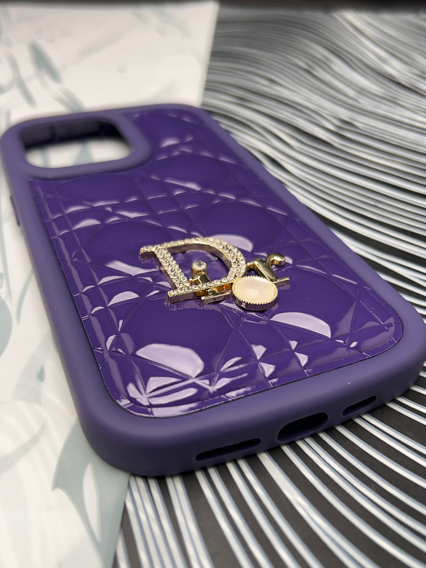 Dior Pearl Deep Purple Case for iPhone